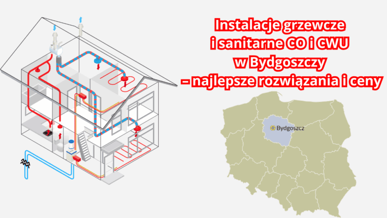 Instalacje grzewcze i sanitarne CO i CWU w Bydgoszczy – najlepsze rozwiązania i ceny